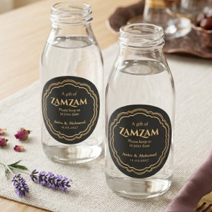 Autocollant de mariage Black Gold Zamzam Islamiq