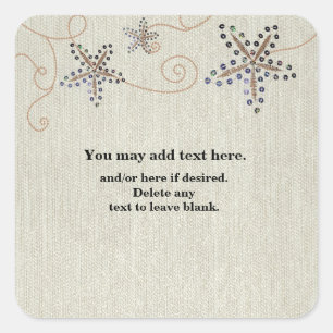 Autocollant de mariage de plage Starfish Elegance