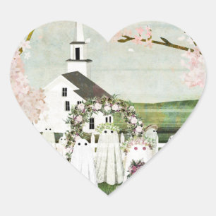 Autocollant de mariage fantôme