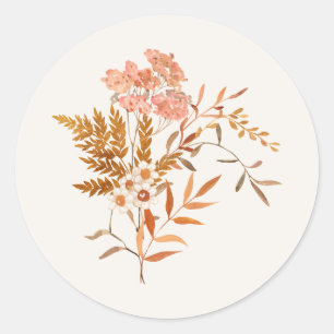 Autocollant de mariage floral en brin d'automne pr