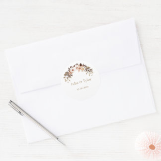 Autocollant de mariage minimal élégant