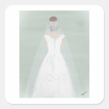 Autocollant de mariée