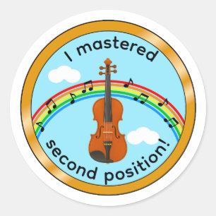 Autocollant de médaille pour enfants violon deuxiè
