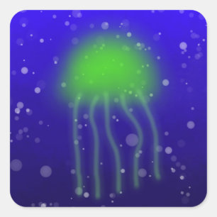 Autocollant de méduse verte