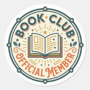 Autocollant de membre officiel du Retro Book Club