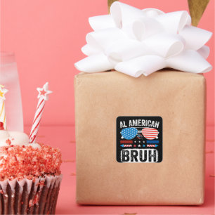Autocollant de mème patriotique drôle de Bruh tout
