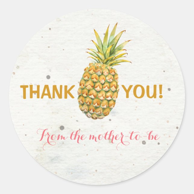 Autocollant de Merci d'ananas (Devant)