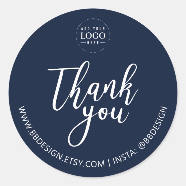 Autocollant de Merci du logo de la marine simple (Devant)