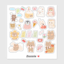 Autocollant de mignon animal Kawaii
