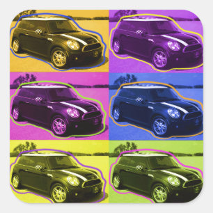 AUTOCOLLANT DE MINI COOPER POP
