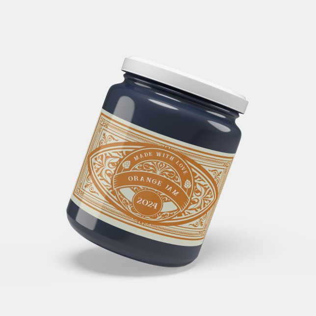 Autocollant de mise en conserve Vintage Retro Jam  (Créateur téléchargé)