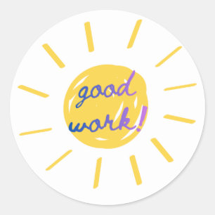 Autocollant de motivation « Bon travail ! » pour l