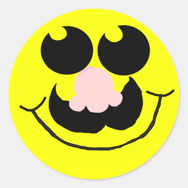 Autocollant de moustache (Devant)