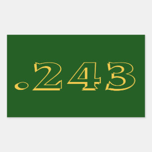 Autocollant de munitions .243