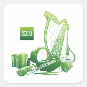 Autocollant de musique traditionnelle irlandaise