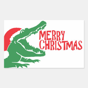 Autocollant de noël Alligator