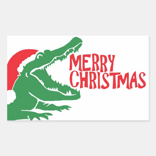 Autocollant de noël Alligator (Devant)