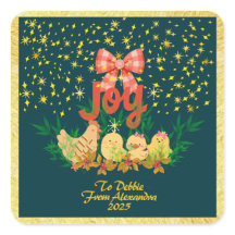 Autocollant de Noël au pays du poulet