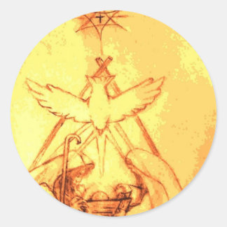 Autocollant de Noël de scène de nativité