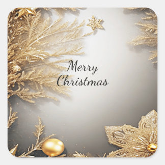Autocollant de Noël décoratif or unique