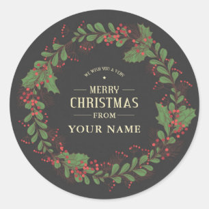 Autocollant de Noël Joyeux Personnalisé Pour Petit