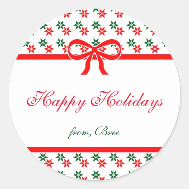 Autocollant de Noël Star Vintage (Devant)