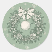 Autocollant de Noël vert