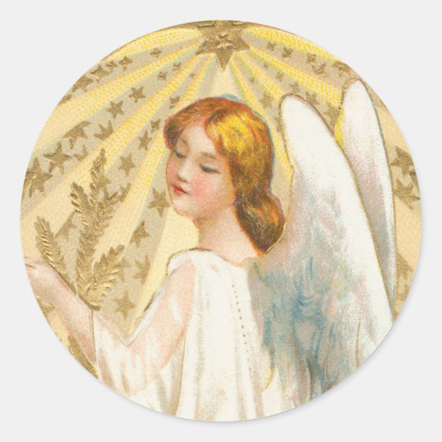 Autocollant de Noël Victorian Angel (Devant)