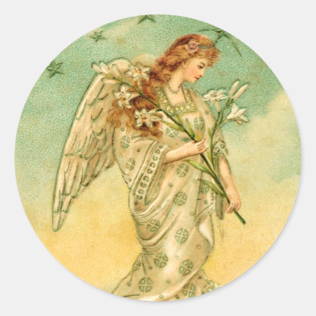 Autocollant de Noël Victorian Angel (Devant)