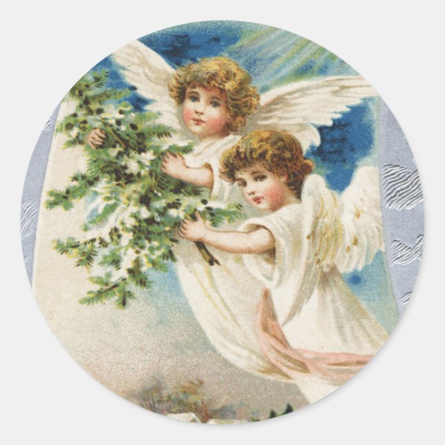 Autocollant de Noël Victorian Angel (Devant)
