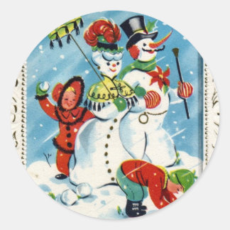 Autocollant de Noël Vintage KRW pour enfants en je