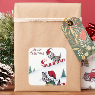 Autocollant de Noël vintage rétro