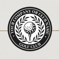 Autocollant de nom personnalisé Golf Classique Noi
