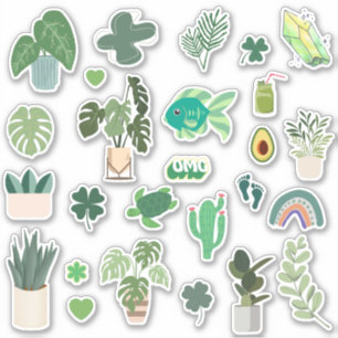 Autocollant de pack esthétique vert