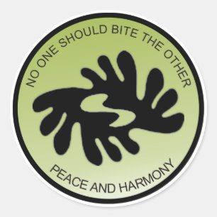 Autocollant de PAIX ET d'HARMONIE de BI du BI NKA