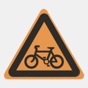 Autocollant de panneau d'avertissement de vélo