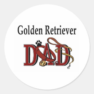 Autocollant de papa de golden retriever