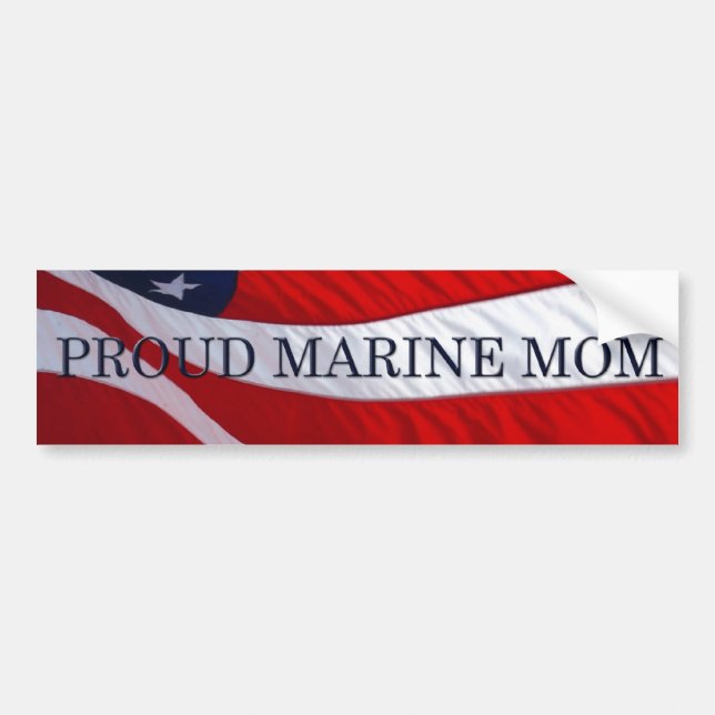 Autocollant de pare-chocs américain Marine Mom (Devant)