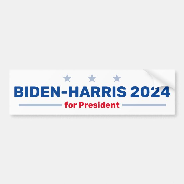 Autocollant de pare-chocs Biden-Harris 2024 (Devant)