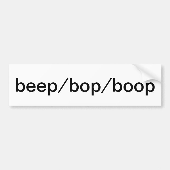 Autocollant de pare-chocs bip/bop/boop (Devant)