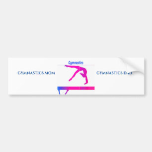 Autocollant de pare-chocs de gymnastique."MOM & DA