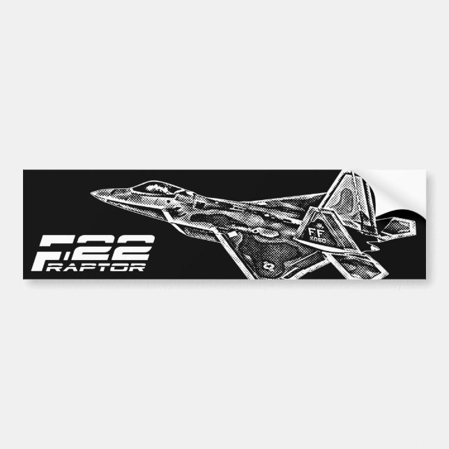 Autocollant de pare-chocs F-22 RAPTOR (Devant)