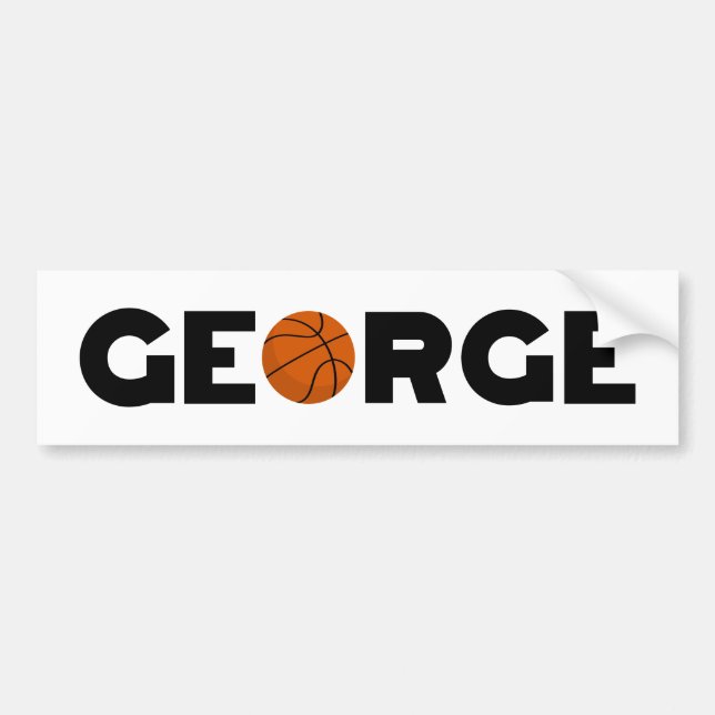 Autocollant de pare-chocs George Basketball (Devant)