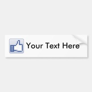Autocollant de pare-chocs "Like" personnalisé