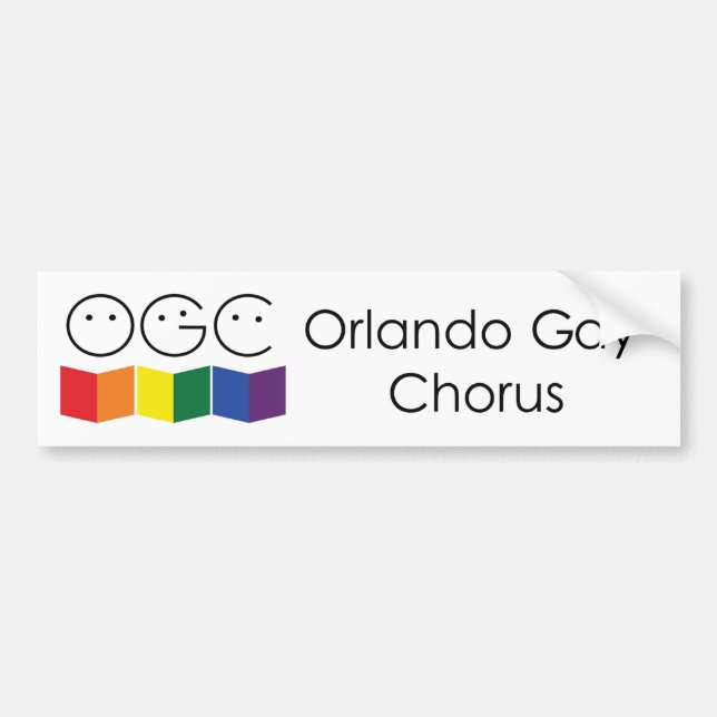 Autocollant de pare-chocs Orlando Gay Chorus (Devant)