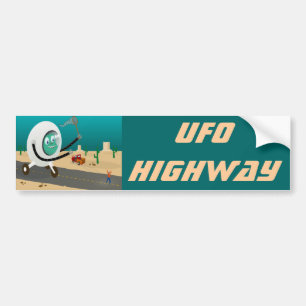 Autocollant de pare-chocs UFO Highway