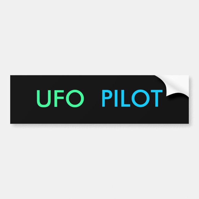 Autocollant de pare-chocs UFO PILOT (Devant)