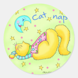 Autocollant de petit somme de chat