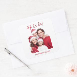 Autocollant de photo de famille personnalisé Oh La