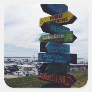 Autocollant de photo de signe de l'île de Kelley,